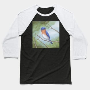 Bluebird on Branch Baseball T-Shirt